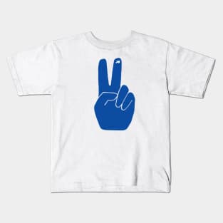 Peace Out Blue Kids T-Shirt